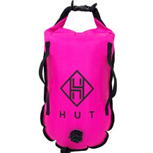 HUT Swim Buoy Dry Bag - Premium Tow Float and Watertight Dry Bag for Open Water Swimmers, Triathletes. High Visibility Safety Swim Buoy, Two air Cham