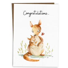 BYANIKA Congratulations New Baby Card | New Mum, Mother, Daddy, Dad, Birth Of Newborn Boy, Girl, Son Daughter | Welcome To The World Hello Little One