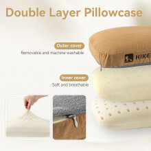 HIKEMAN Camping Memory Foam Pillow - Ultralight Travel Pillow Neck Support Pillow,Soft Ergonomic Sleeping Pillows for Camping,Car,Beach,Office (Army