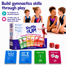 Shuffle Up Gymnastics Games - Family Games with 70+ Fun Fitness Workout Cards, Gymnastics Equipment for Kids, Gymnastics Gifts for Girls & Boys