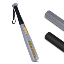 Hikeen 17 inch Robust Steel Baseball Bat for Adult Kids With Non-Slip Handle and Paracord Wrist Strap,Self and Home Defense Silver