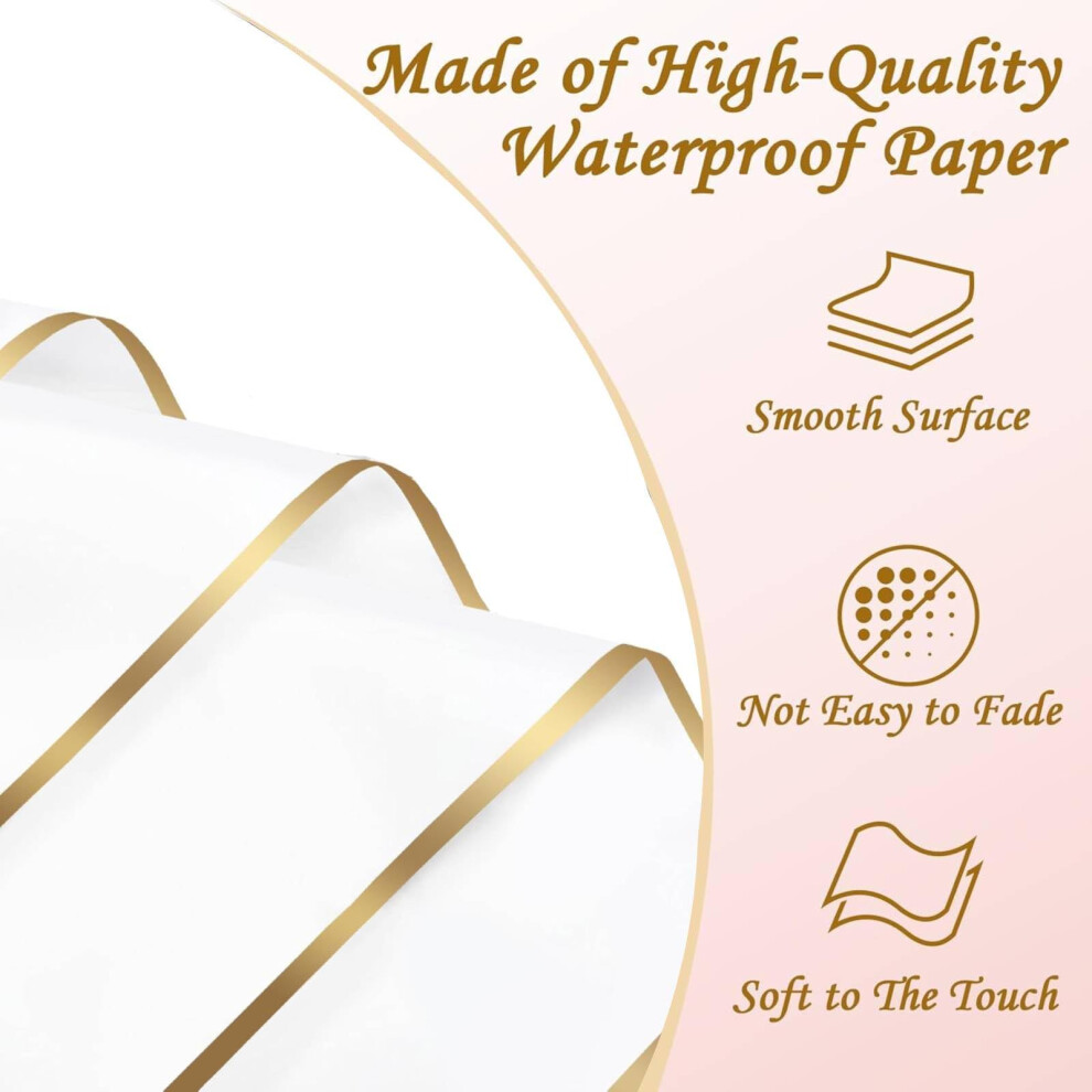 Photos - Other Office Equipment MtnLaur Flower Wrapping Paper 20 Sheets, Bouquet Wrapping Paper with Gold Border, Waterproof Korean Florist Bouquet Paper, P