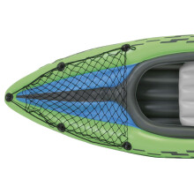 Intex Challenger K1 Inflatable Kayak 274 x 76 x 33cm, 1 Person Kayak Set with Aluminium Oars, Pump, Backrest Seat and Cargo Net Max 100kg