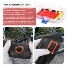 KETELES 78pcs Puncture Repair Kit, Self-Adhesive Bike Tyre Patches Puncture Repair Kit, Portable Storage Box, Valve Converter, for Mountain Bikes, Co