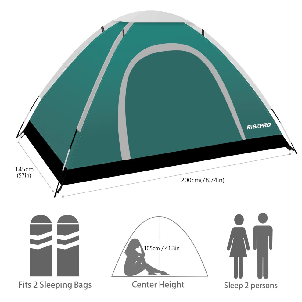 Photos - Climbing Gear RISEPRO Portable Camping Tent, 2 Person Lightweight Tent, Waterproof Windproof, UV Protection, Perfect for Beach, Outdoor, t