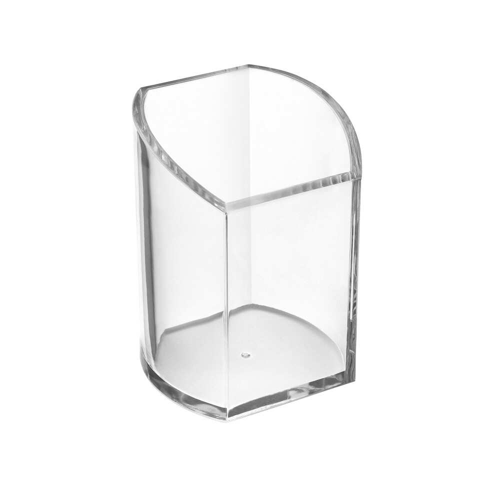 Photos - Other Furniture Osco Clear Acrylic Pen Pot – Curved Transparent Pencil Holder & Desk Tidy – Durable Office Organiser for Stationery, Pens, P