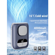 2026 Portable Personal Waist Fan& Neck Fan, 10500RPM Brushless Motor, 40H Runtime Rechargeable, 5-Speed Quiet Operation, Clip-On Personal Body Coolin