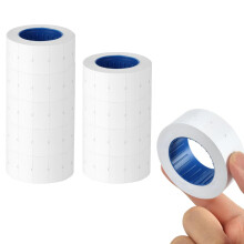 NUTKIT 21 * 12mm Price Gun Labels, White Price Labels Stickers 10 Rolls, 5,000 Pricing-Labels, Pricemarking Tags Easy Peel Fits Many Pricing Labeller