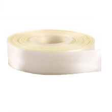 Cream Double Sided Satin Ribbon - 12mm, Perfect for Gifts Wrap Sew Party, Decorations Events Dress Wedding Christmas Crafts, Bows Car