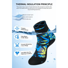 Yikayin Neoprene Socks, 3mm Wetsuit Socks for Women Men, Anti-Slip Thermal Swimming Socks Diving Socks for Snorkeling, SUP, Kayaking - Blue Yellow S
