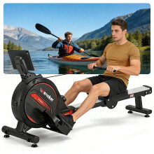 Rowing Machine for Home Gym, Wenoker Magnetic Rower with 16 Levels of Quiet Resistance, 350LB Capacity and App Compatible
