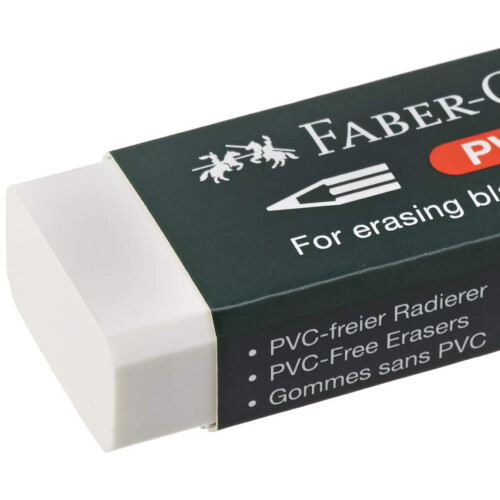 Faber-Castell Faber-Castell Miscellaneous 7081 N Eraser, White, Rubber, Rectangular, Artist, A