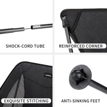 Naturehike YL05 Camping Chair, Lightweight Folding Compact Camp Chair, Fishing Chair, Garden Chair with Carry Bag Portable Chair for Outdoor,Adults,P