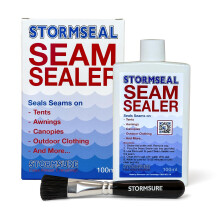 Stormseal Seam Sealer (100ml) - Easy-To-Use Paint-On Seam Sealer. Dries Clear in 10 Minutes