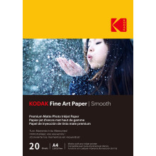 KODAK Fine Art Paper - Matte Photo Paper, Pack of 20 Sheets, 340g/m², A4 Size (2