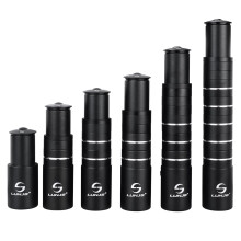 LUNJE Bike Stem Riser Extender - 1-1/8" 28.6mm Fork Bicycle Stem Riser, 6 Sizes (90/115/135/150/180/210mm) | 6061 Aluminum for MTB, Mountain Bike, Ro