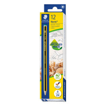 STAEDTLER 120-4 Noris Pencils 2H (Box of 12), black