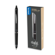 PILOT - FriXion Ball Zone Black Retractable Erasable Pen - Medium 0.7mm Tip - 1 x Black Ink Pen in Gift Box