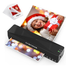 Crenova A4 Laminator Machine, Hot & Cold Thermal Laminator with ABS Anti-Jam, 90s Warm Up, Bubble & Wrinkle Free, 10 Laminating Pouches, Home School