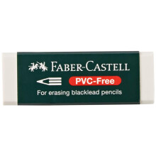 Faber-Castell Miscellaneous 7081 N Eraser, White, Rubber, Rectangular, Artist, Art Supplies, Drawing
