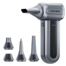 WOLFBOX MF70 Compressed Air Duster - 110000RPM Extended Runtime Edition Up to 5 Hrs, Cordless Electric Air Duster, Super Power Blower, 3-Gear Adjusta
