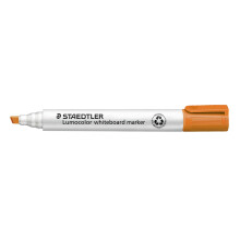 STAEDTLER 351 B-4 Lumocolor Whiteboard Marker Chisel Tip -Orange (Box of 10)