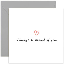 Old English Co. Always So Proud Of You Card for Son or Daughter - We're Proud of You Card for Kids, Him, Her - Graduation, New Job, University, Back
