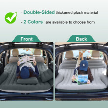 Ciremiv Car Bed with Double-Sided-Thick Flocked,Car Air Mattress with the Most Complete Car Sleeping Accessories,Car Inflatable Bed with Pump & Built