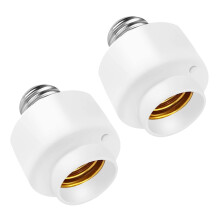 2 Pack Tuya Life Wifi Light Bulb Socket Adapter E27 Lamp Base Holder for Amazon Alexa Home