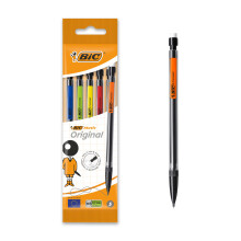 BIC Matic Original Porte-Mines 0,7 mm HB, Facile à utiliser, Pour l'Ecole, au bureau ou à la Maison - Couleurs Assorties, Pochette de 5
