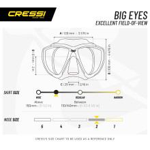 Cressi Big Eyes+Alpha Ultra Dry Combo Clear/Azure - Combo Set Mask + Snorkel UD for Diving and Snorkelling, Transparent/Azure, One Size, Adults