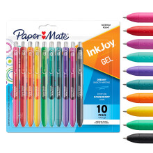 Paper Mate InkJoy Gel Pens | Assorted Vibrant Ink Colours | For Writing, Colouring & Journalling | Medium Point (0.7mm) | 10 Count