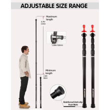 AVOFOREST Tent Poles, Telescoping Tarp Poles, Aluminium Adjustable Camping Tent Poles for Tarp with Lightning Protection Cap Awning Poles Set for Can