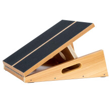 StrongTek Extra Large Wooden Slant Board, Adjustable Incline Board and Calf Stretcher, Stretch Board, Extra Side Handle 16 X 18 Inches, 5 Positions (