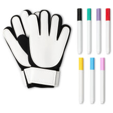 LION SPORTSWEAR Design Your Own Goalkeeper Gloves - Includes 7 Colourful Pens - Creative Football Gift For Kids