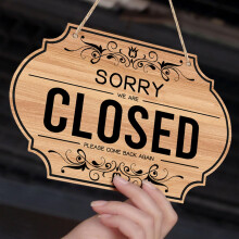 CARGEN Open Signs - Double Sided Open Closed Sign Business Hours Hanging with Rope Hours of Operation for Business Walls Window Shop Bar Hotel