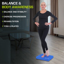 ProsourceFit Exercise Balance Pad – Non-Slip Cushioned Foam Mat & Knee Pad for Fitness and Stability Training, Yoga, Physical Therapy 15.5”x12.75