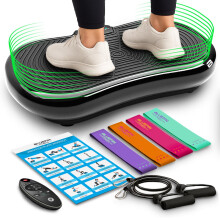 Bluefin Vibration Plate Exercise Machine for Weight Loss, Toning & Lymphatic Drainage, Full Body Vibrating Platform with 180 Intensity Levels + 5 Pr