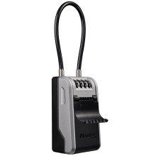 Master Lock 5482EURD Key Safe with New Innovative Design, Flexible Cable Shackle,Outdoor Key Lock Box, Capacity, High Security, Extra Large