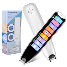 Scan Reader Pen for Dyslexia, 142 Language Scan Readering Pen Translator for Elderly, Kids, Students, Supports Voice, Scan, Text to Speech (White)