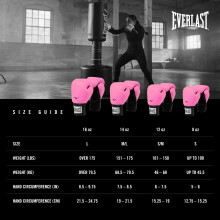 Everlast ProStyle 2 12oz Boxing Gloves, Pink Boxing Gloves for Bags, Mitt Work & Fitness Classes, Hook and Loop System, Grip Cord, Half Mesh Palm and