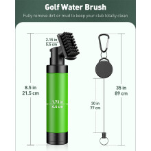 Uniclife 2024 Upgraded Golf Water Brush Golf Club Cleaner Brush with Nylon Bristles & Leak-proof Water Spray Bottle for Water up to 142 g Club Head G
