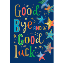 Goodbye & Goodluck Card Stars - 9 x 6 inches - Avant Garde Studios