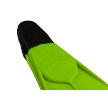 Maru Training Fins – Neon Lime/Black UK 7/8 (EU 41/42) – Short Silicone Swimming Fins for Adults & Juniors – Swimming Flippers for Strength & Sp