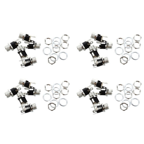 20 Pcs 5.5mmx2.1mm  Power Jack Socket Female Panel Mount Connector