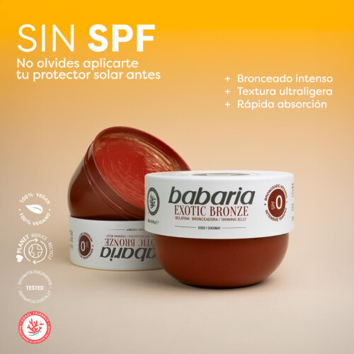 Babaria Coconut Tanning Accelerator Gel SPF0-75ml 1