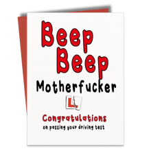 Funny Rude Driving Test Congratulations Card DRIVE06