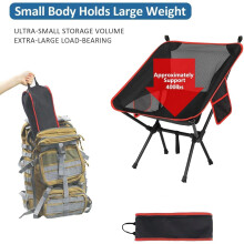Nestling Portable Ultralight Folding Chair Camping Chair for Outdoor, Camping, Picnic, Fishing, Hiking and More (Red)
