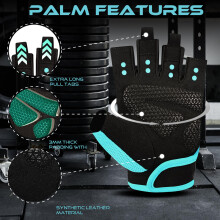 BEAST RAGE Gym Gloves for Men and Women, Breathable Weight Lifting Gloves with Non-Slip Silicon Padded Protection, Ladies Fitness Training Gloves for