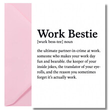 LimaLima Work Bestie Card For Women Work Colleagues Funny Leaving Birthday & Thank You Gift For Her